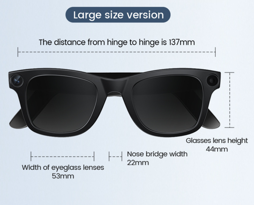 AI Camera Smart Glasses – HD Video, Translation & Voice Calls